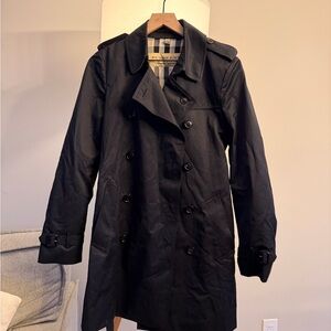 Burberry Beige and Black Check Lined Jacket